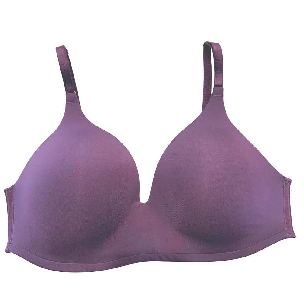 Soma Vanishing 360 Wireless Bra 34C Purple Seamless Comfort Lingerie